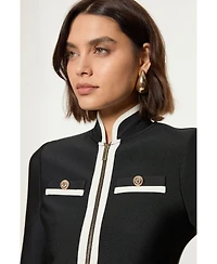 Karen Millen Women's Bandage Military Knit Dress