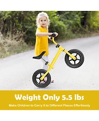 Sugift Kids No Pedal Balance Bike with Adjustable Handlebar and Seat