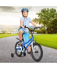 Sugift 18 Feet Kids Bike with Removable Training Wheels