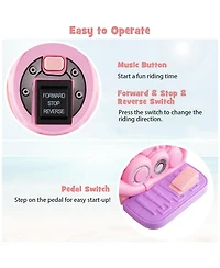 Sugift 6V Kids Electric Ride on Motorcycle with Bubble Maker and Music