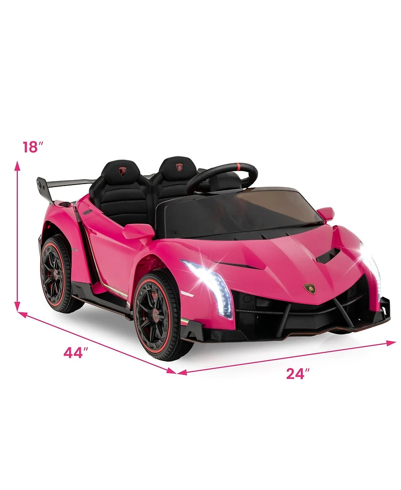 Sugift 12V Licensed Lamborghini 4WD Kids Ride-on Sports Car with 2.4G Remote