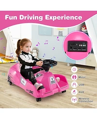 Sugift 12V Electric Cleaning Go Kart with Detachable Mop and Remote Control