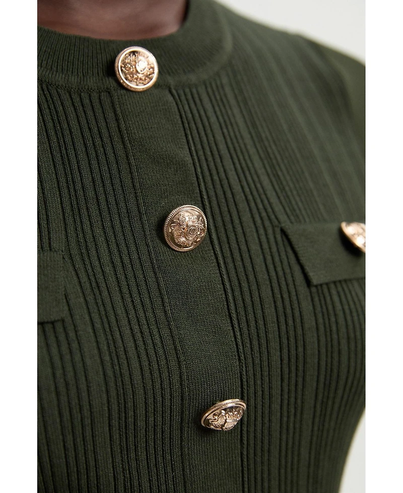 Karen Millen Women's Chiffon Sleeve Mini Dress