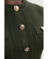 Karen Millen Women's Chiffon Sleeve Mini Dress