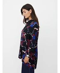 Masai Copenhagen Women's Grivon Collared Long Sleeve Floral Tunic