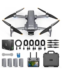 Contixo F33 Vortex 4K Gps Drone Travel Bundle – 4 Batteries, 2-Axis Gimbal, 6 km Range, Fast Charger & Carrying Case