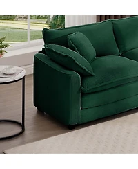 Streamdale Furniture Modern Living Room Sofa Two-Piece Set, Green Corduroy