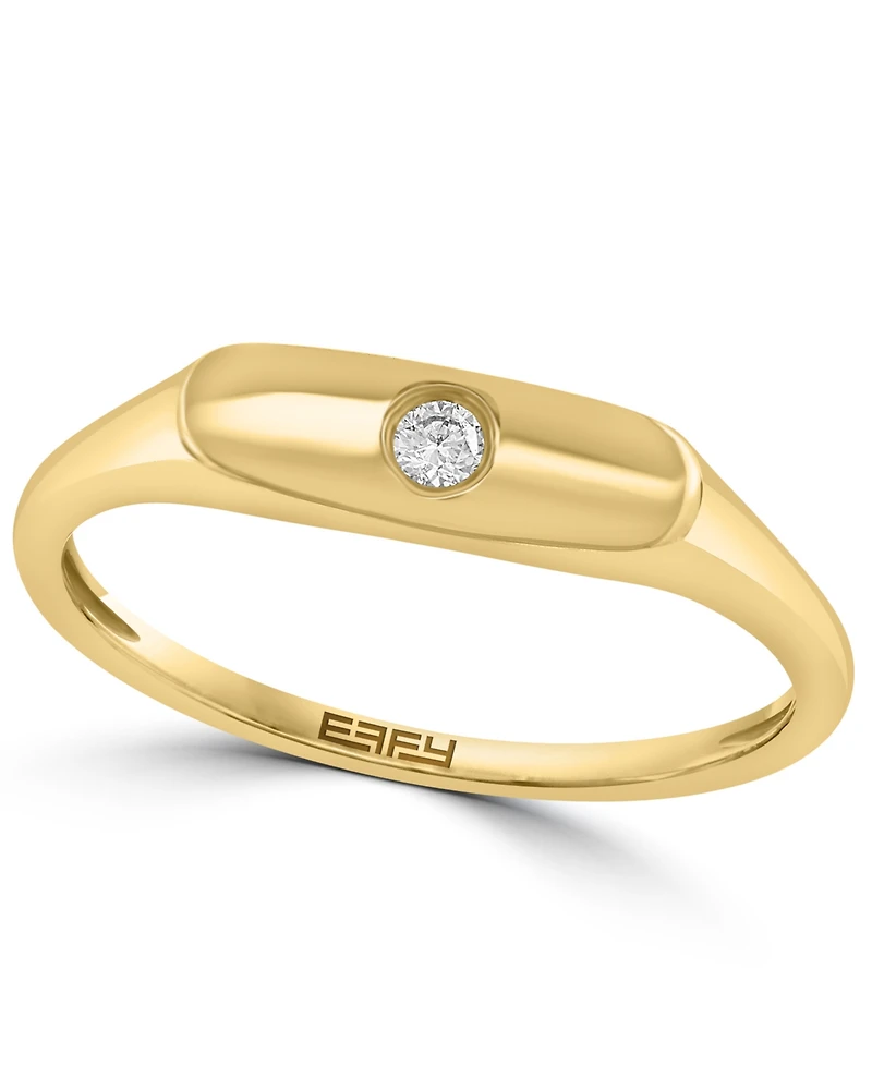 Effy Collection Diamond Accent Pinky Ring in 14k Yellow Gold