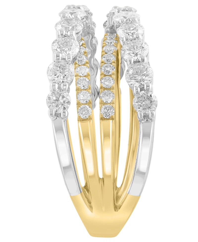 Effy Collection Diamond Ring (2-1/10 ct. t.w.) in 14k White & Yellow Gold