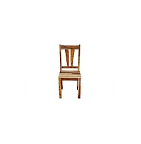 Porter Designs 2-Piece Solid Sheesham Wood Dining Chair Set with Kalispell Design