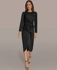 Donna Karan New York Women's Ruched Midi Dress