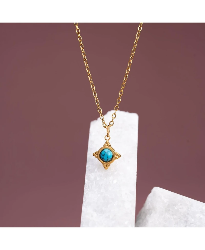 Starfish Project Turquoise Compass Rose Necklace