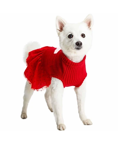 Blueberry Pet Pom-Pom Heart Dog Sweater
