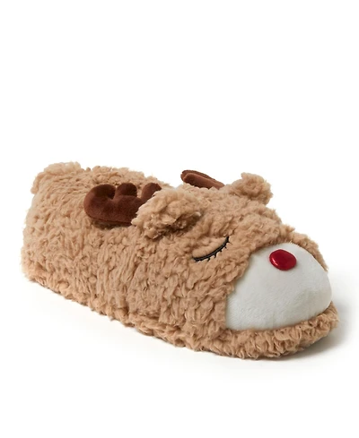 Dearfoams Men's Unisex Adult Animal Closed Back House Slipper - Santa