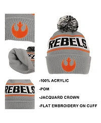 Star Wars Men's Rebels Gray Cuff Beanie