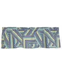 Rlf Home 100% Cotton High Quality Bypass Tailored Window Valance with 1.5" Rod Pocket 50" W X 12" L Multi