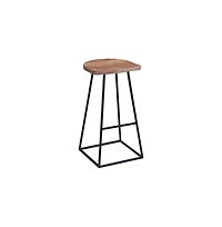 Porter Designs Clement Solid Acacia Wood 30" Bar Stool, Natural