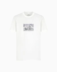 A|X Armani Exchange Men's Short Sleeve Crewneck Palm Tree Logo Graphic T-Shirt