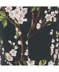 Pre-Owned Dolce & Gabbana Women's Black Floral Print Crepe Knee-Length Dress