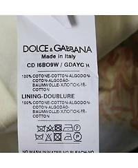 Pre-Owned Dolce & Gabbana Women's White Floral Print Cotton Midi Dress