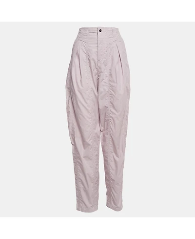 Pre-Owned Isabel Marant Women's Light Purple Cotton Pleated Trousers