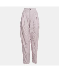 Pre-Owned Isabel Marant Women's Light Purple Cotton Pleated Trousers