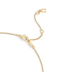 Coach Faux Stone Charming Charms Signature Heart Pendant Necklace