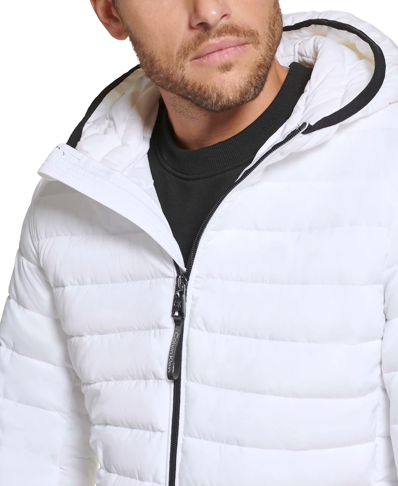 Calvin Klein Men's Hooded & Quilted Packable Jacket