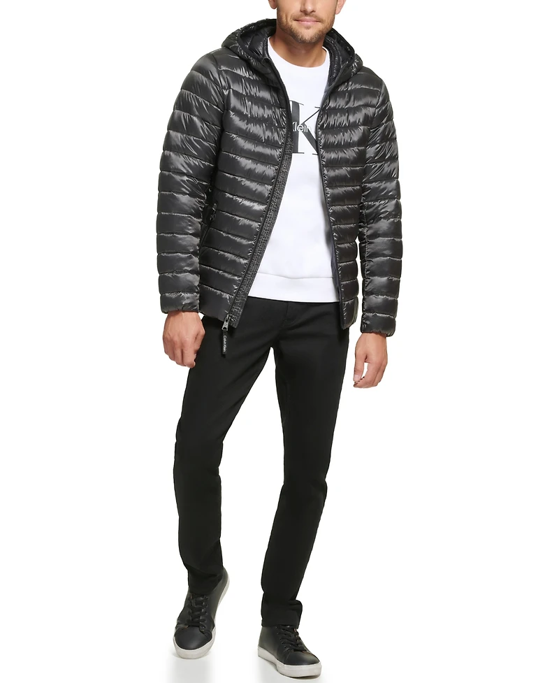 Calvin Klein Men's Hooded & Quilted Packable Jacket