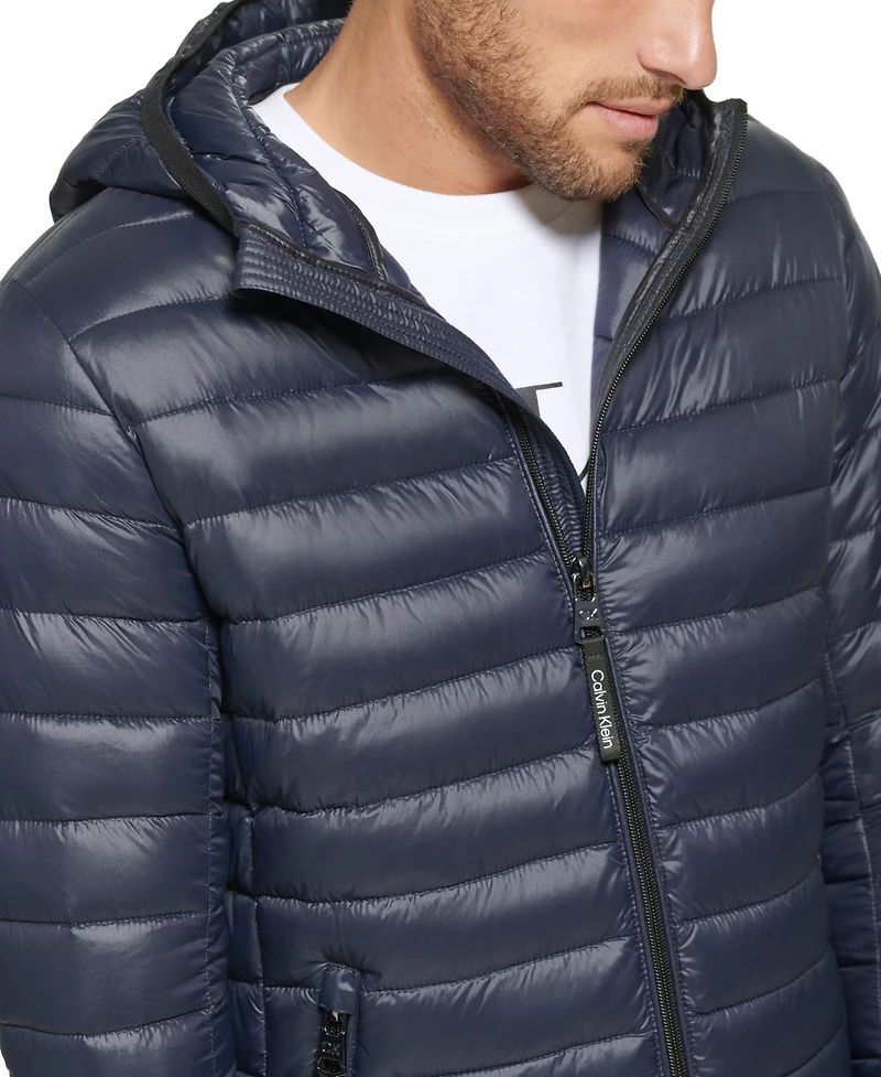 Calvin Klein Men's Hooded & Quilted Packable Jacket