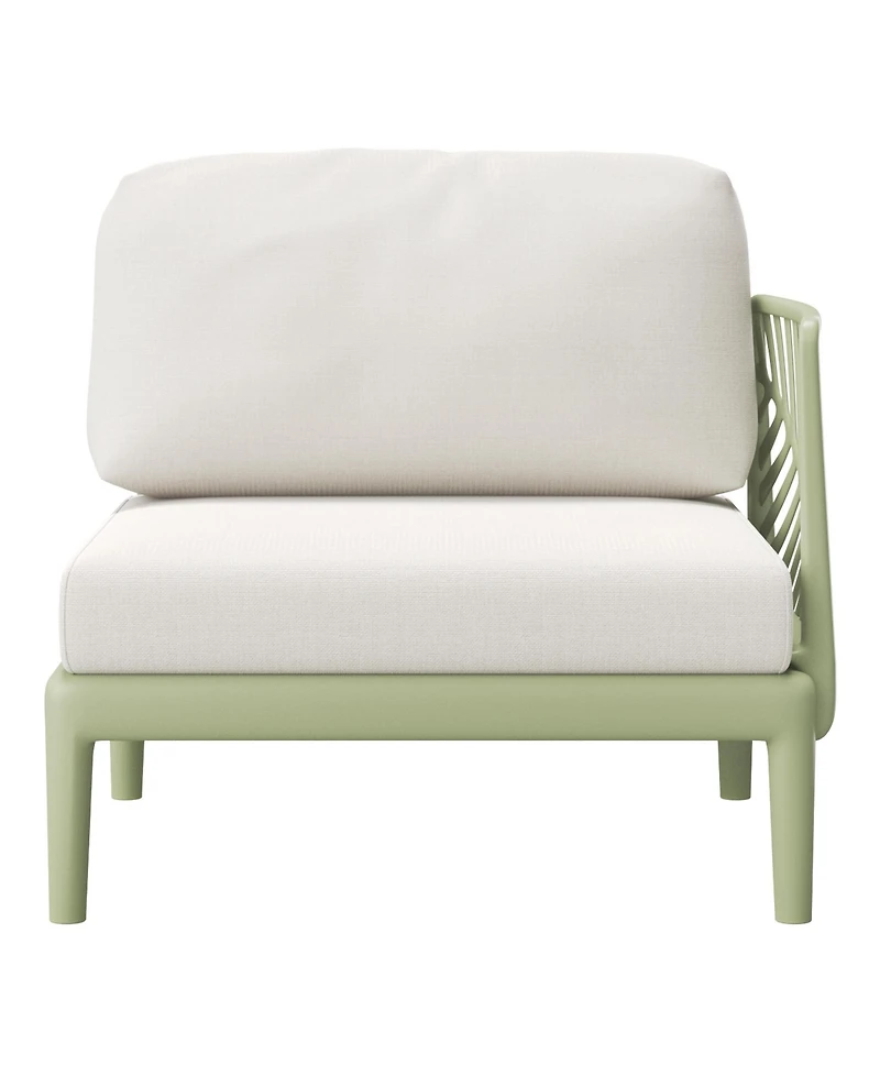 Modern Outdoor Polypropylene Resin Right Arm Facing Deep Seating Sectional Chair