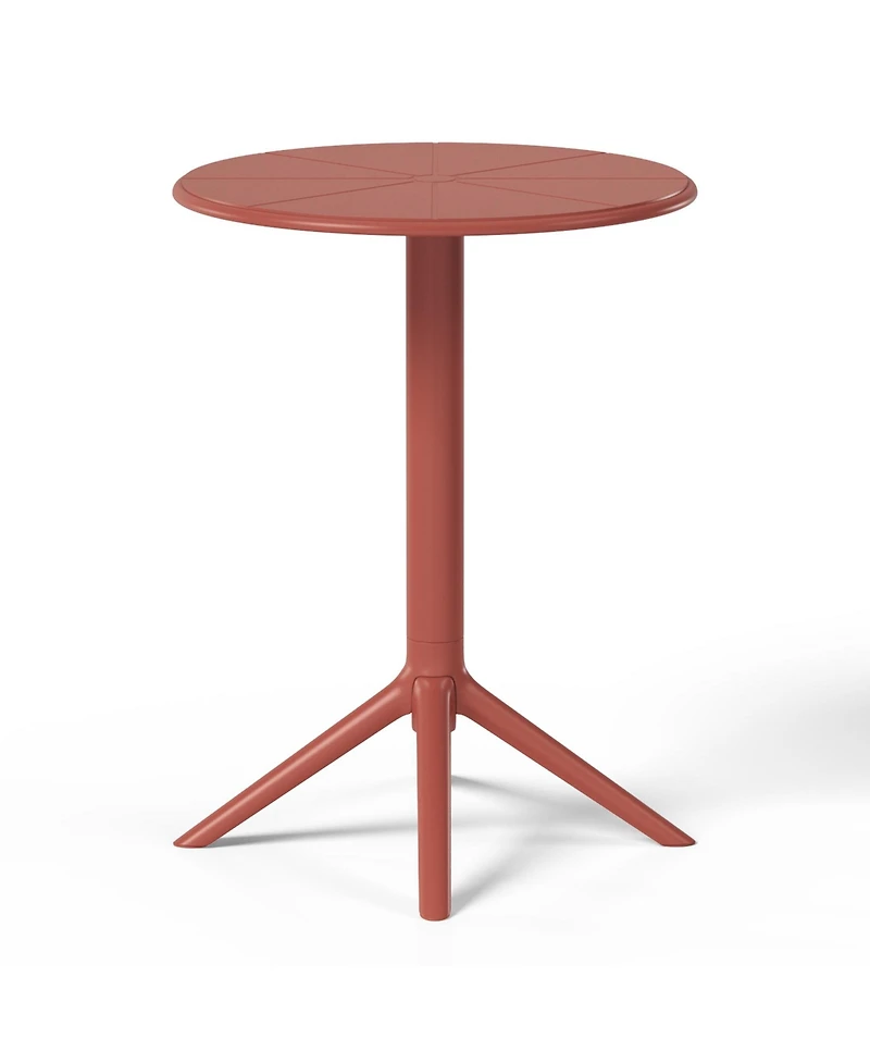 WestinTrends 3-Piece Outdoor Resin Patio Bistro Table Set with Stackable Patio Dining Side Chairs For 2