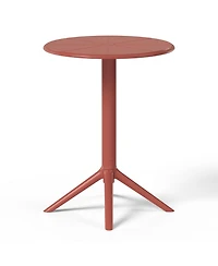 WestinTrends 3-Piece Outdoor Resin Patio Bistro Table Set with Stackable Patio Dining Side Chairs For 2