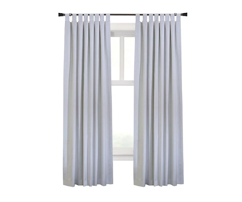 ThermaPlus Ventura Tab Top Window Curtain Panel Pair 52" x 63", White