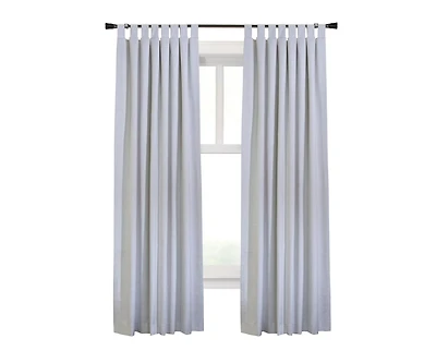 ThermaPlus Ventura Tab Top Window Curtain Panel Pair 52" x 63", White