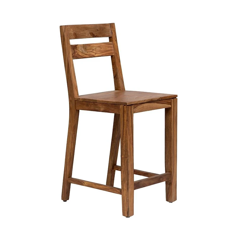 Porter Designs Urban Solid Sheesham Wood 24" Counter Height Dining Chair