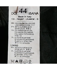 Pre-Owned Dolce & Gabbana Women's Black Lace And Polka Dot Print Silk Mini Dress