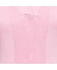 Pre-Owned Jacquemus Women's Pink Rib Knit Back Open Mini Dress