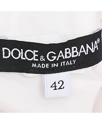 Pre-Owned Dolce & Gabbana Women's White Floral Embroidered Midi Dress