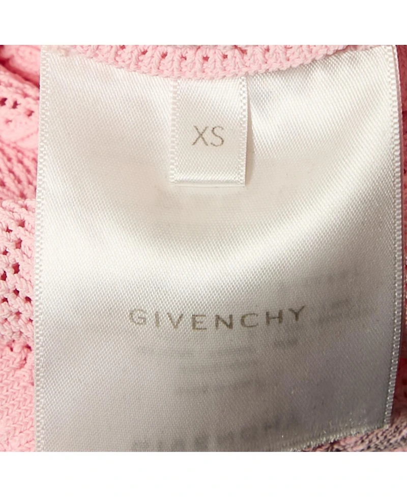 Pre-Owned Givenchy Women's Pink Monogram Knit Short Flared Dress