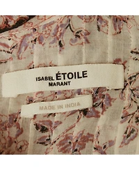 Pre-Owned Isabel Marant Women's Etoile Pink Printed Cotton Pleated Midi Dress