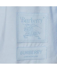 Pre-Owned Burberry Women's Blue Cotton Belted Short Shirt Dress