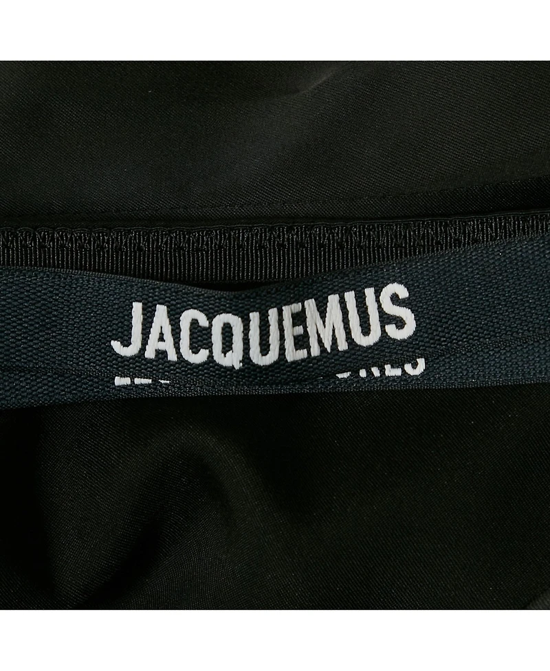 Pre-Owned Jacquemus Women's Black Satin Sleeveless Slip Dress