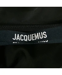 Pre-Owned Jacquemus Women's Black Satin Sleeveless Slip Dress
