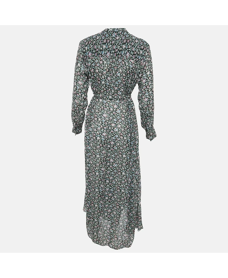 Pre-Owned Isabel Marant Women's eacutetoile Green Printed Crepe Midi