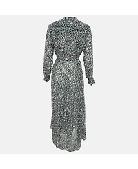 Pre-Owned Isabel Marant Women's eacutetoile Green Printed Crepe Midi