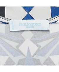 Pre-Owned Emilio Pucci Women's Firenze White Printed Silk Short Dress