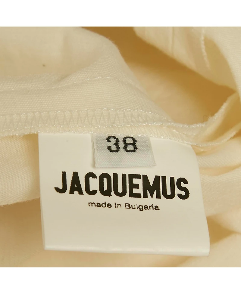 Pre-Owned Jacquemus Women's Ivory Crepe Layered Le Coup De Soleil Mini Dress