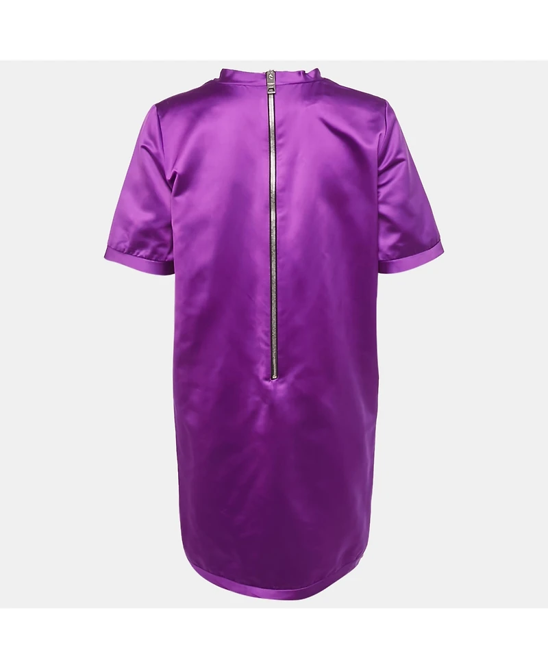 Pre-Owned Burberry Women's Purple Satin Shift Dress