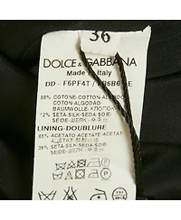 Pre-Owned Dolce & Gabbana Women's Black/grey Striped Cotton Blend Mini Dress